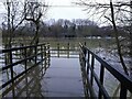 Flooded cycleway in Kennington