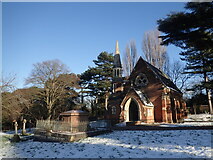 TQ4577 : Woolwich Old Cemetery and the chapel by Marathon