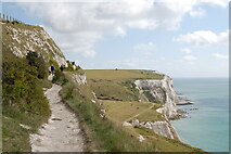 TR3342 : Cliff path near Dover Harbour by Clive Perrin