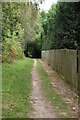 Footpath along the side of the railway line