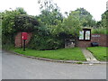 Elizabeth II postbox and notice board on Wentworth Avenue, Thormanby