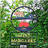 TM3485 : Ilketshall St Margaret village sign by Adrian S Pye