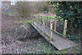 Footbridge on the path towards the university