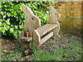 A bunny bench in Belsher Drive