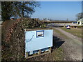 Signage at the factory farm site at Merrington Green