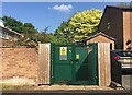 A substation in spring, Dodd Avenue, Myton, Warwick