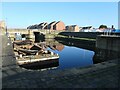 SE3319 : Basin, Wakefield flood lock, Calder & Hebble Navigation by Christine Johnstone