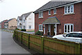 Houses next to Skitteridge Wood