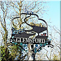 TL8248 : Glemsford village sign by Adrian S Pye