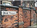 SE2934 : Gate piers to Hyde Lodge, Hyde Terrace, Leeds by Stephen Craven