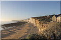 TV5595 : Erosion of clifftop garden at the Visitor Centre, Birling Gap by Andrew Diack