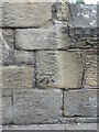 SJ3350 : Bench mark on Wrexham Museum wall, St Marks Road by John S Turner