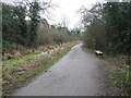 Towpath and footpath beside the Shrewsbury Canal at Shrewsbury