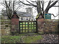 Gates and pillars to the churchyard of St Mary