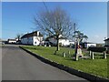 Village green and cross, Coldridge