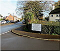 Large bilingual name sign on a Raglan corner, Monmouthshire