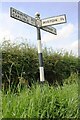 Cumbria finger signpost at junction of B5305 east of Syke Farm