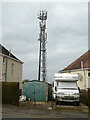 SO8656 : Communications mast behind Sycamore Road, Worcester by Chris Allen