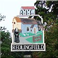 TM1871 : Redlingfield village sign by Adrian S Pye