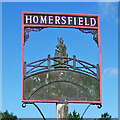 TM2885 : Homersfield village sign by Adrian S Pye