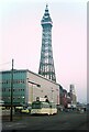 SD3036 : Blackpool tram passing the Tower  1973 by Alan Murray-Rust
