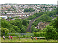 View south-west from above Gillingham railway tunnel, 2012