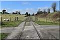 Level crossing on former railway into RNAD Dean Hill