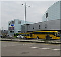 ST3188 : Yellow bus and yellow coach, Kingsway, Newport by Jaggery