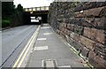 View along Crown Street towards railway bridge