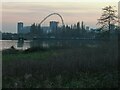 Wembley Stadium from the Welsh Harp Reservoir