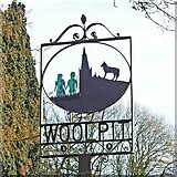 TL9762 : Woolpit village sign by Adrian S Pye