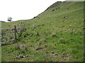 NM5662 : Fence below road near Camas nan Geall by Chris Wimbush