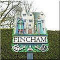 TF6806 : Fincham village sign by Adrian S Pye