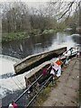 SE2634 : Fish pass at Burley Mills weir by Stephen Craven