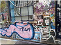 View of street art on the rear of warehouses on Blackall Street #9