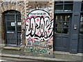 View of street art on the rear of warehouses on Blackall Street #26