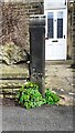 Benchmark on gatepost in front of #22 Salisbury Street