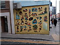 TQ3381 : View of Marija Tiurina's "Things I Did This Year" mural on the side of Haajav's Corner store by Robert Lamb