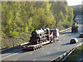 Steam locomotive on the M4