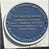 SP0343 : Plaque on Evesham's Round House by Philip Halling