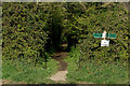 A footpath at Mead Park heading west towards Penhill and Muddlebridge