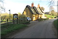 Cottages by Midshires Way in Upper Harlestone