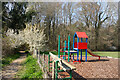 SU5559 : Blackthorn & Playground by Des Blenkinsopp