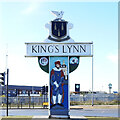 TF6219 : King's Lynn town sign by Adrian S Pye