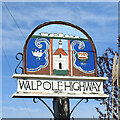TF5113 : Walpole Highway village sign by Adrian S Pye