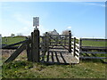 Footpath crossing the railway at Welbury Grange