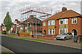 Lichfield Road: scaffolding for an extension