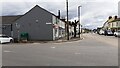 Row of shops and houses at junction of High Street and Netherby Street