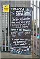 NS5571 : Blackboard outside the Men's Shed by Richard Sutcliffe