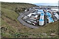 A steep drop to Scrabster harbour